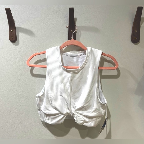 Tori Praver Swimwear Swim Nwt Tori Praver Swimwear Emmy Bikini Swim Top White Ribbed Size L